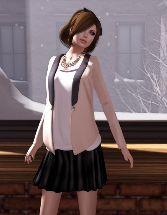 Even flow basic black skirt close up